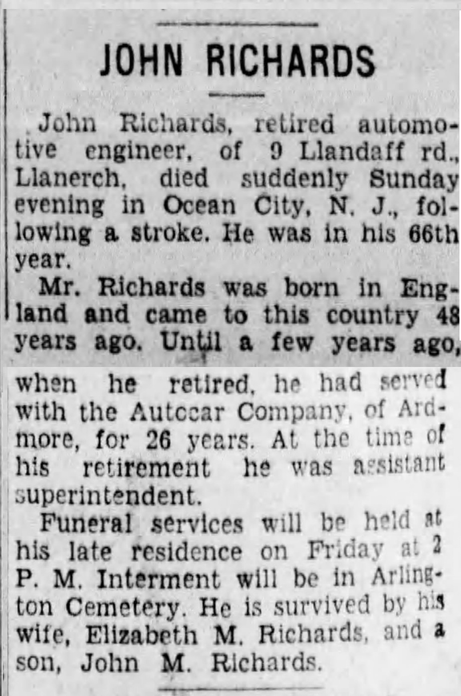 Richards dies